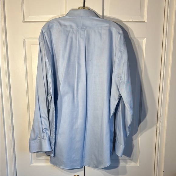 Classic Blue Cotton Shirt with Long Sleeves - Picture 2 of 5